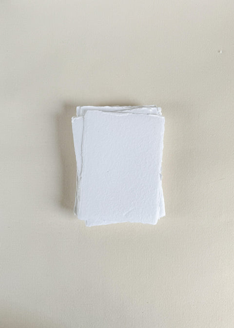 Card in carta cotone artigianale 60*90mm da 250gsm - Bianco