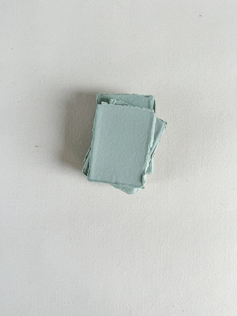 Card in carta cotone artigianale 60*90mm da 250gsm - Verde Salvia