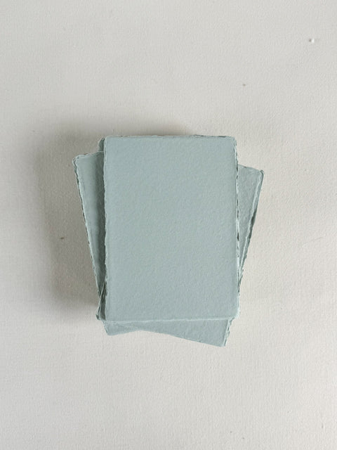 Card partecipazione in carta cotone artigianale 130*180 da 250gsm - Verde Salvia