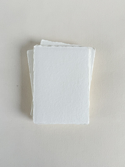 Card partecipazione in carta cotone artigianale 130*180mm da 300gsm - Bianco