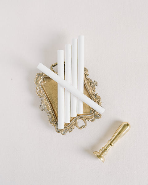 White sealing wax stick - Pack 5 pcs